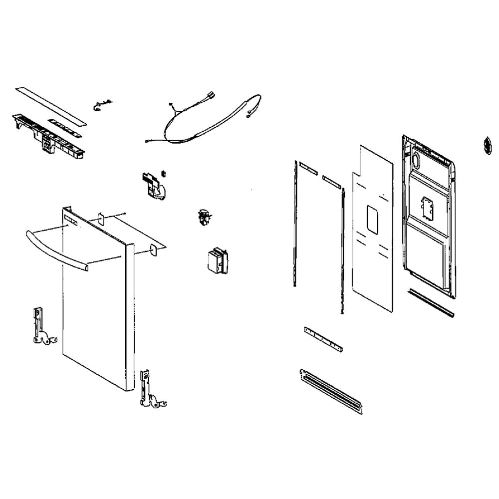 Samsung DD82-01374A Dishwasher Door Assembly - Samsung Parts USA