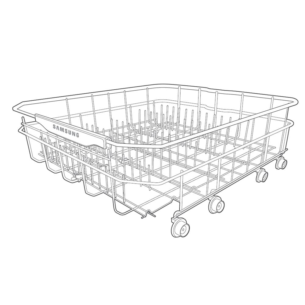 Samsung DD97-00185C Dishwasher Dishrack Assembly, Lower