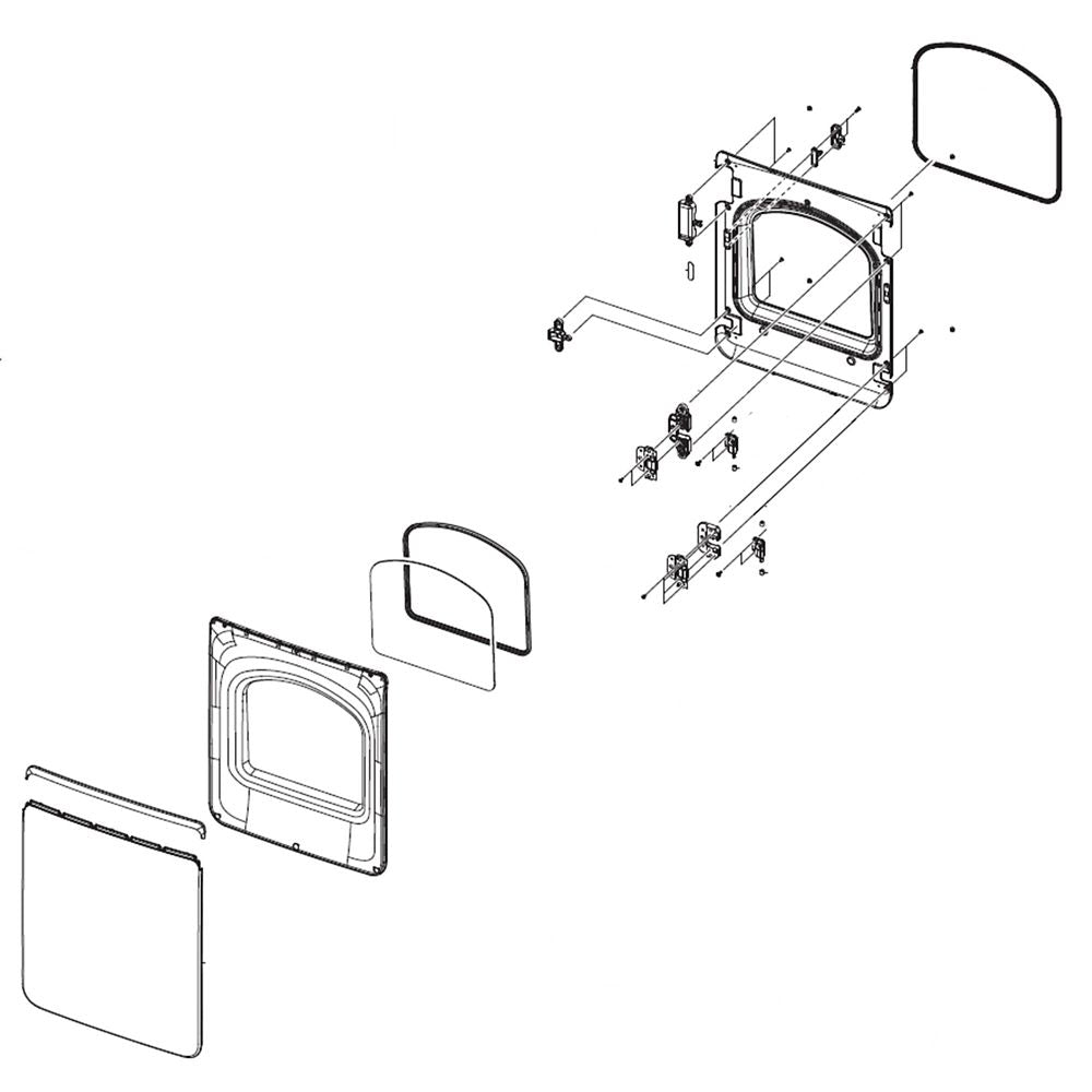 Samsung DC97-18995D Dryer Door Assembly - Samsung Parts USA