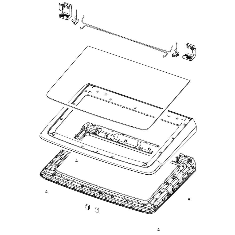 Samsung DC97-21510W Washer Lid Assembly