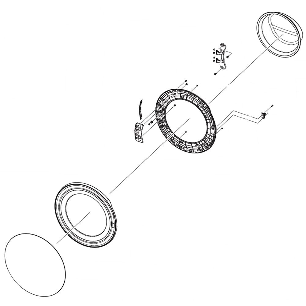 Samsung DC97-22435A Washer Door Assembly