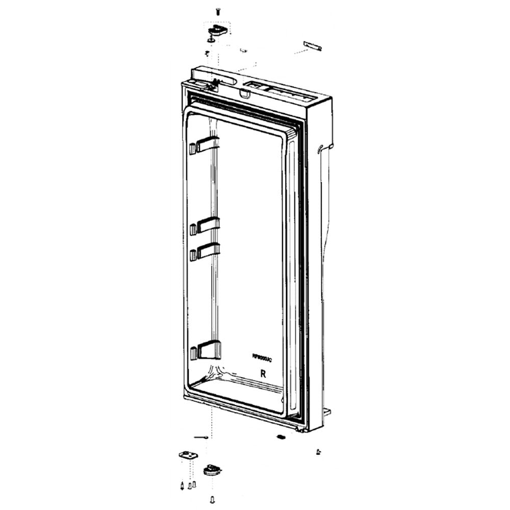 Samsung DA91-04570B Refrigerator Door Assembly, Right