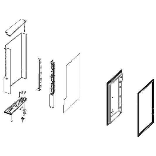 Samsung DA91-04585F Refrigerator Freezer Door Assembly, Left - Samsung Parts USA