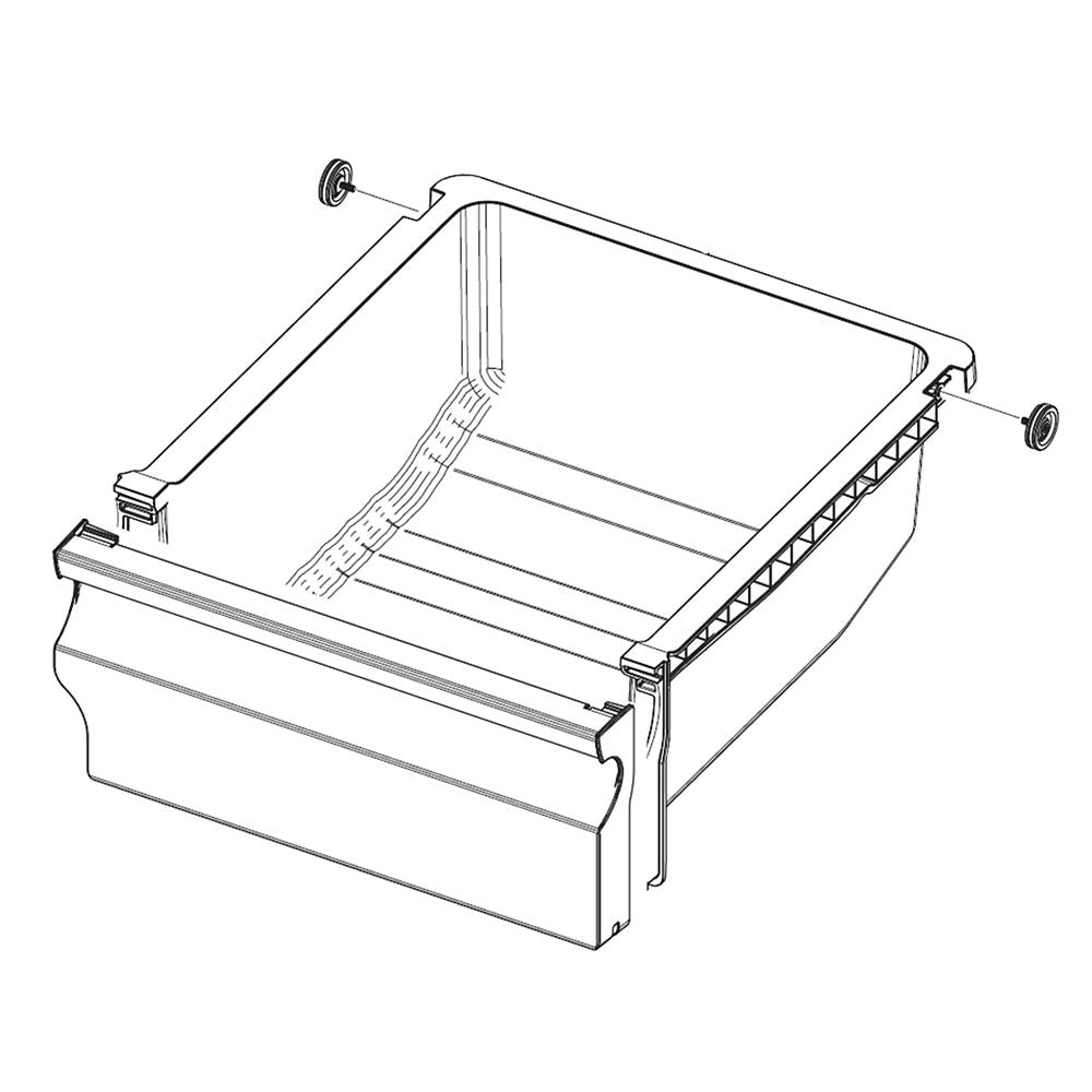 Samsung DA97-08437H Refrigerator Crisper Drawer Assembly, Right