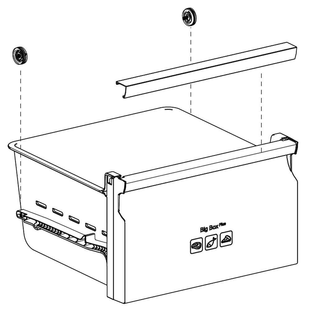 Samsung DA97-15359C Refrigerator Freezer Drawer