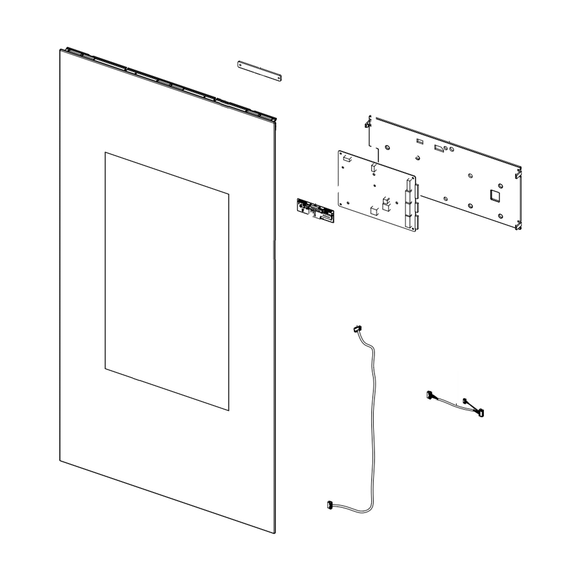 Samsung DA99-04371M Refrigerator Door Outer Custom Panel, Right