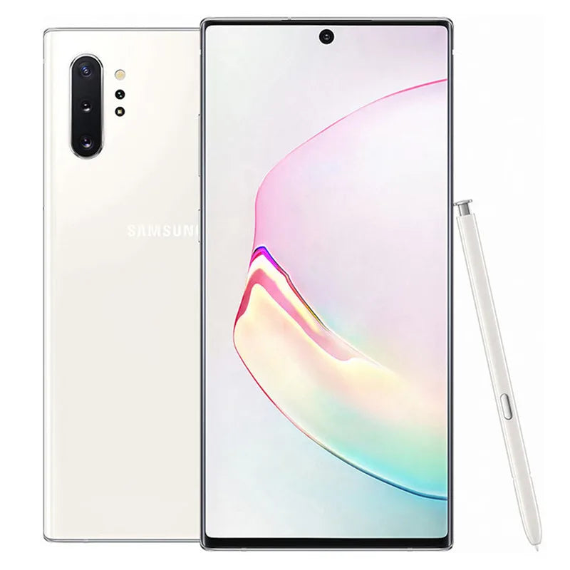 Samsung Galaxy Note10+ 5G SM3N975UZSAXAR - Factory Unlocked, Aura Silver, 256GB Storage, HDR10+ Display