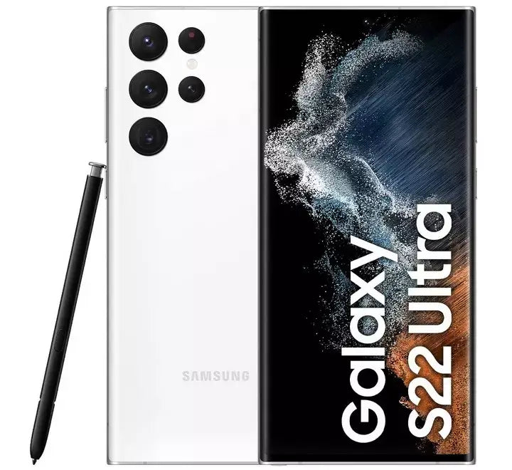 Samsung Galaxy S22 Ultra 5G SM3S908UZWFXAR - Factory Unlocked, Phantom White, AI Super Resolution Zoom, 120Hz AMOLED