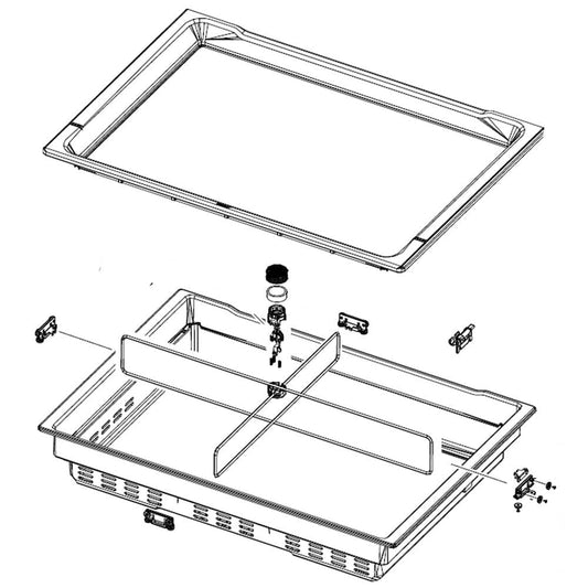 Ensemble de tiroir Flexzone pour réfrigérateur Samsung DA97-11930D