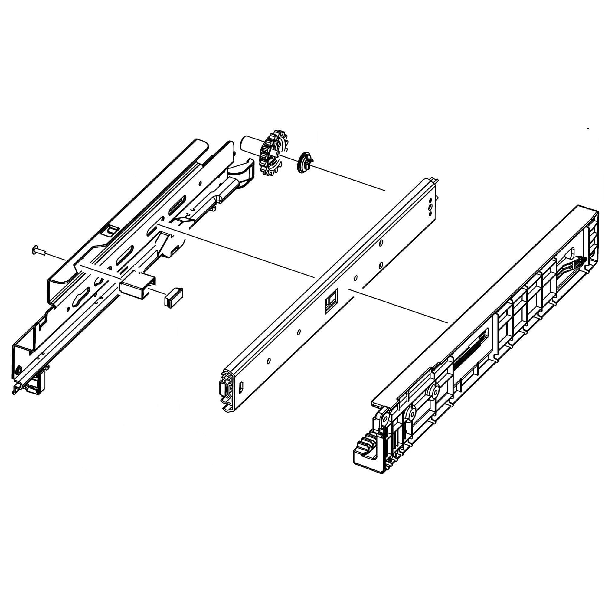 Rail d'assemblage central droit Samsung DA97-13780C