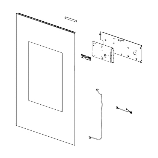 Panneau extérieur de porte de réfrigérateur Samsung DA99-04371M, droit, sur mesure