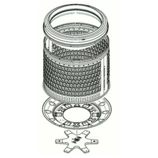 DC90-27205A ASSEMBLAGE DES PIÈCES DE PANIER D'ESSORAGE ; WA7