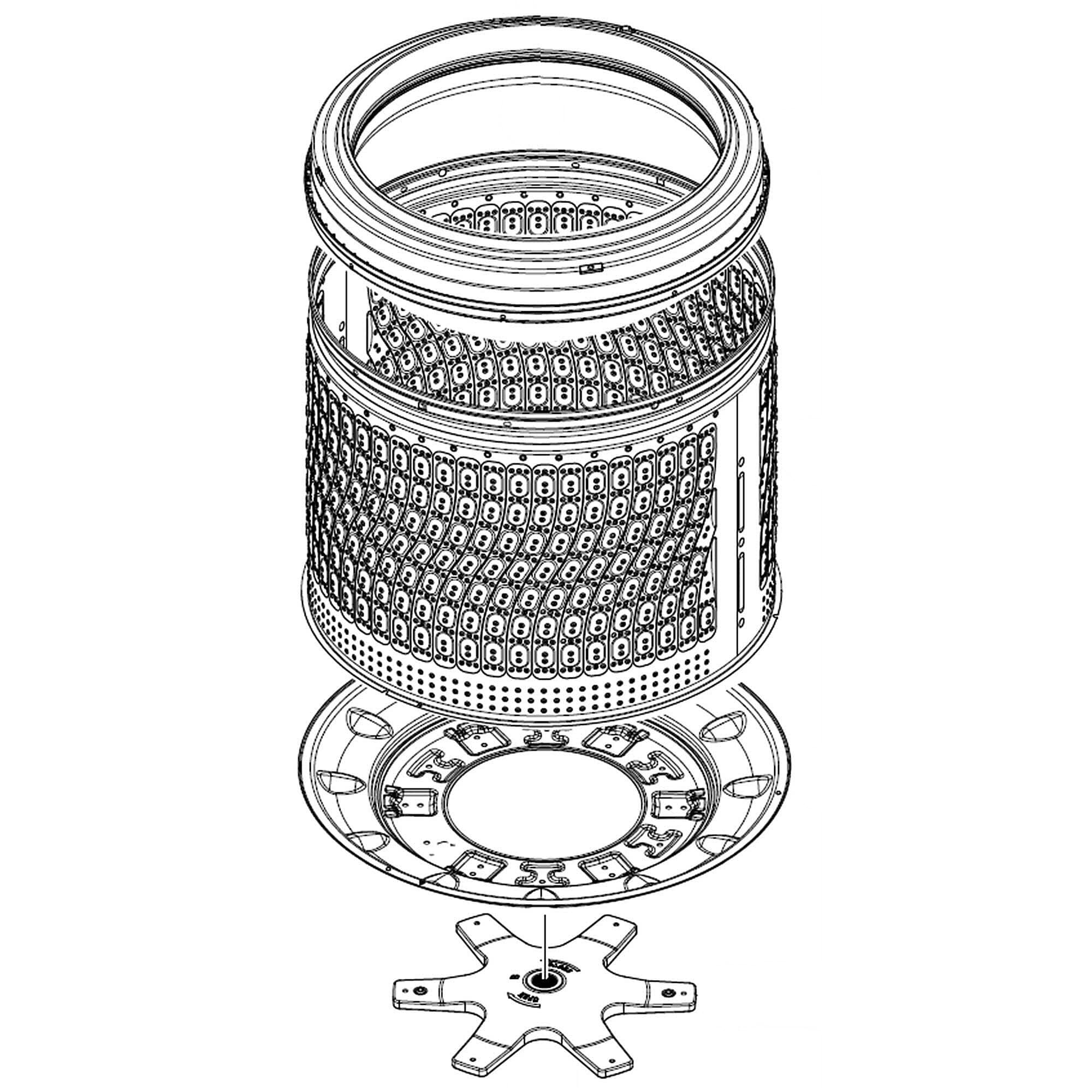 samsung DC90-29451B ASSEMBLY BASKET SPIN PARTS