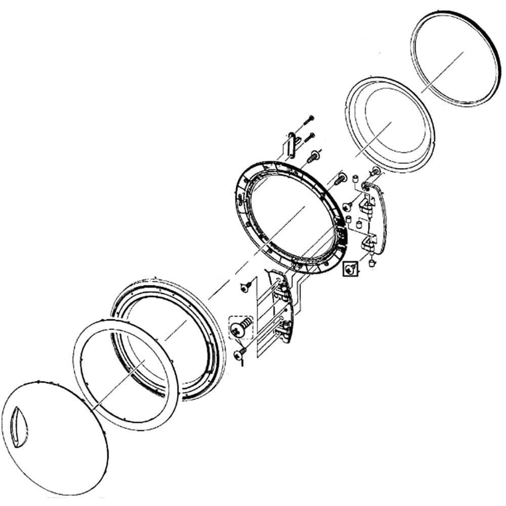 Ensemble de porte de sèche-linge Samsung DC97-14870A