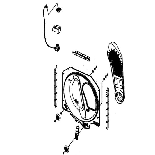 Couvercle arrière du tambour du sèche-linge Samsung DC97-15001G