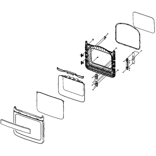 Ensemble de porte de sèche-linge Samsung DC97-16735A