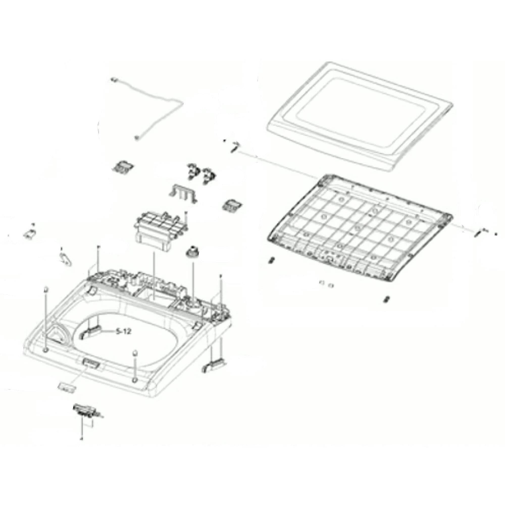 DC97-20481H Assembly Semi Cover Top