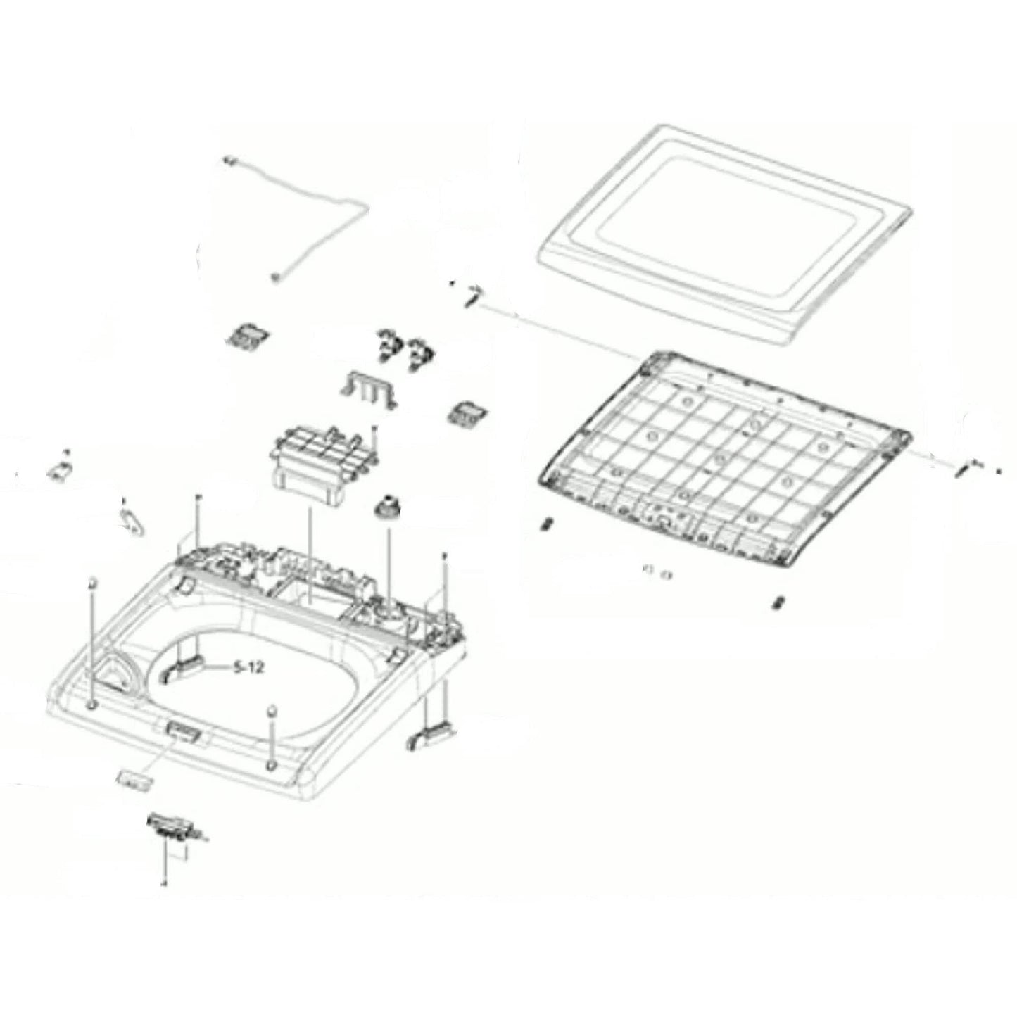 DC97-20481H Assembly Semi Cover Top