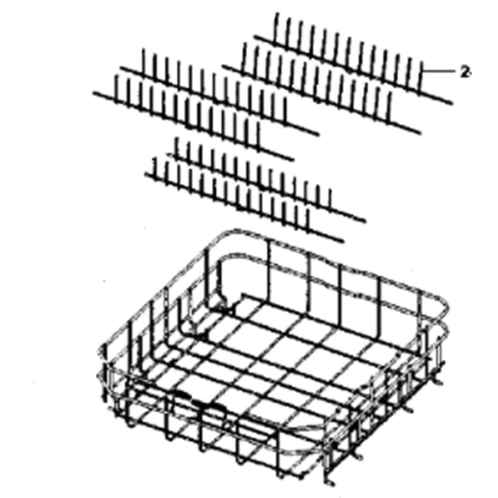 Samsung DD97-00197A Dishwasher Dishrack, Lower