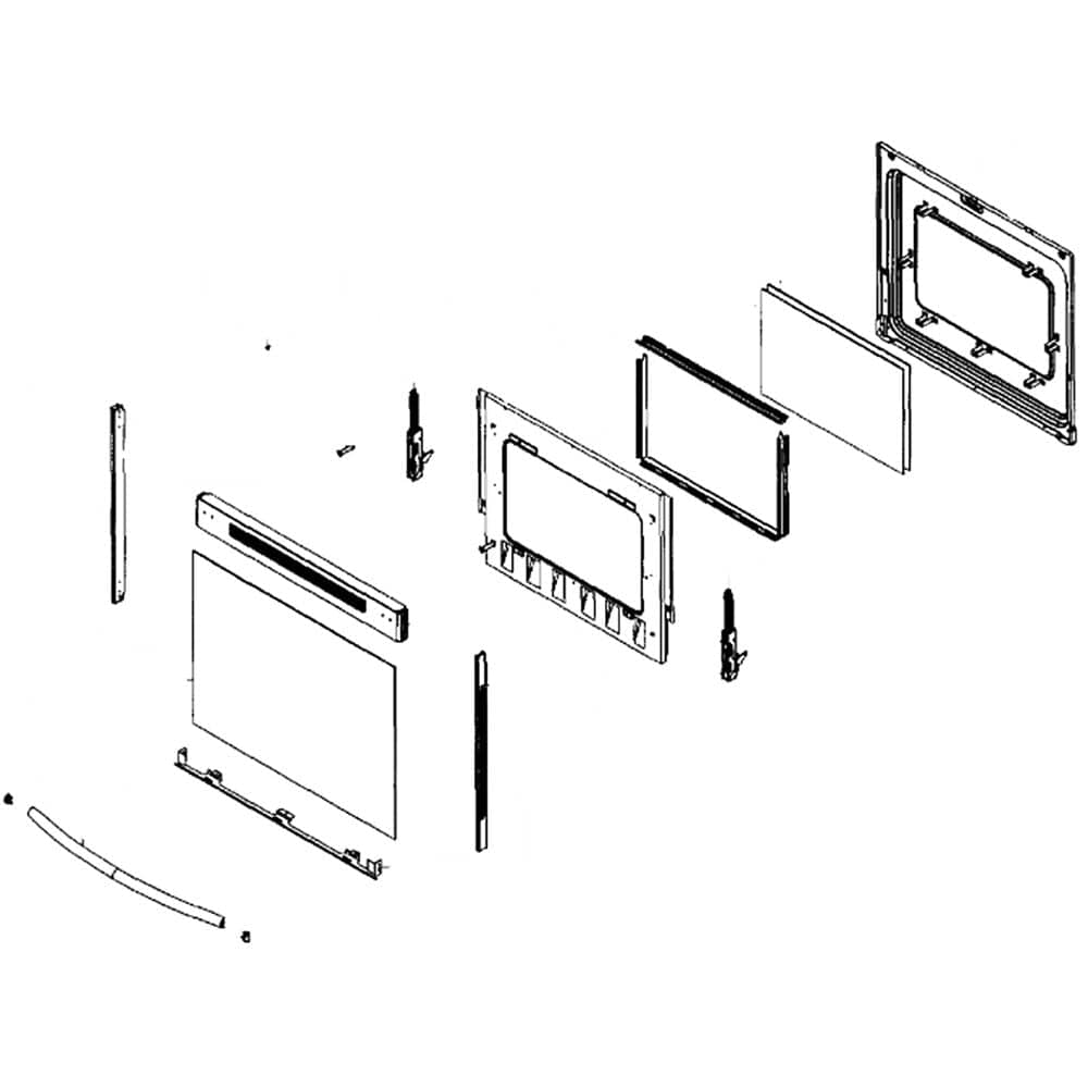 Samsung DG94-01308B Range Oven Door Assembly