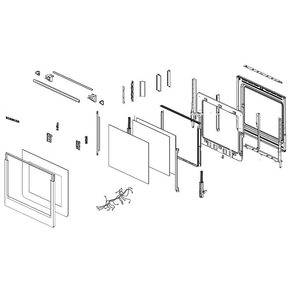 Ensemble de porte de four mural Samsung DG94-01650A