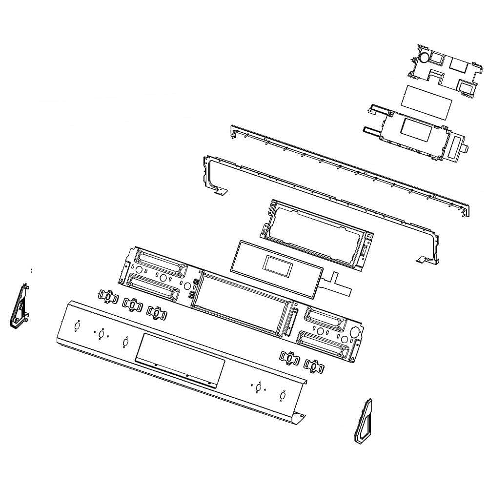 Ensemble panneau de commande de la cuisinière Samsung DG94-03580B