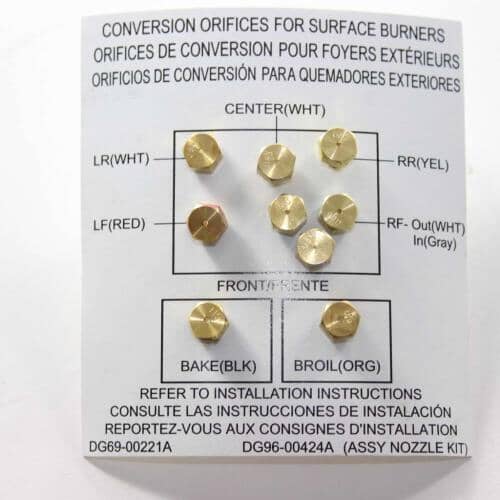 DG96-00424A Range Surface Burner And Oven Orifice Kit