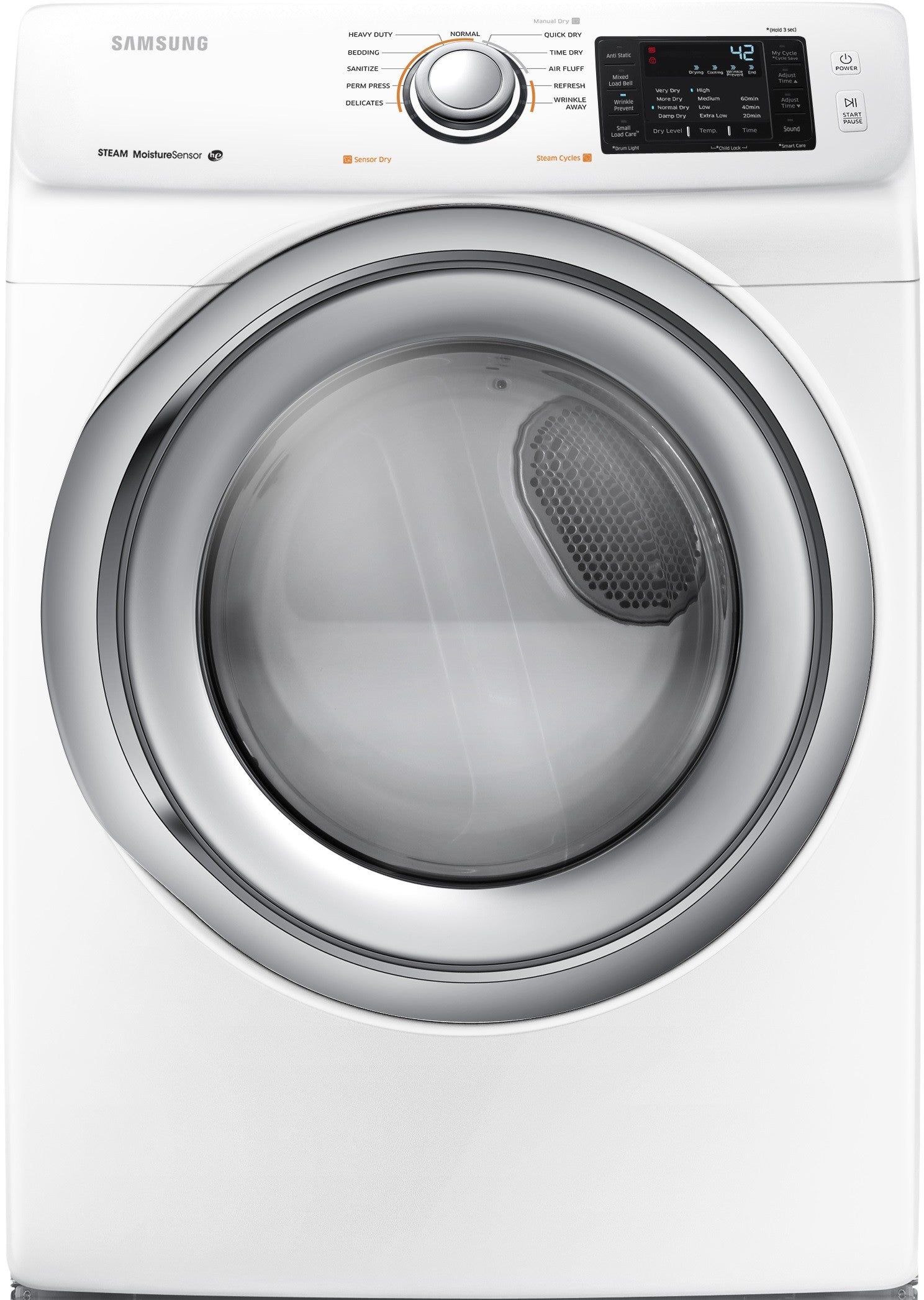 Samsung DV42H5200GW/A3 7.5 Cu. Ft. 11-Cycle Steam Gas Dryer