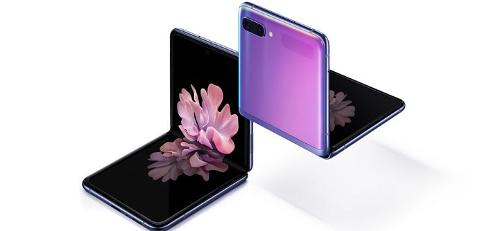 Samsung SM3F711UZKBXAR - Flip-Style Foldable Phone, Ultra Thin Glass, Flex Mode for Multitasking