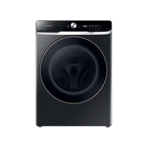 Laveuse à chargement frontal Samsung WF50A8800AV/US de très grande capacité (5 pi³) avec cadran intelligent et Optiwash, noir brossé