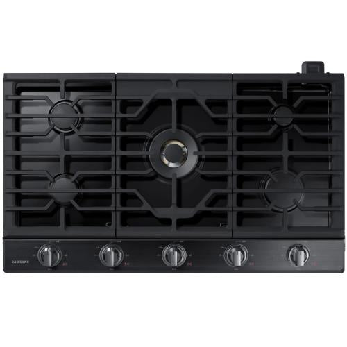 Table de cuisson à gaz intelligente Samsung NA36N7755TG/AA 36 pouces en acier inoxydable noir