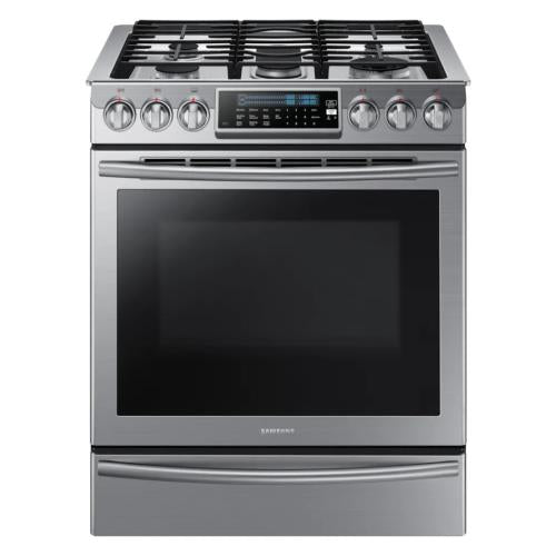 Cuisinière à gaz encastrée autonettoyante à convection Samsung NX58H9500WS/AC de 5,8 pi³ - Acier inoxydable