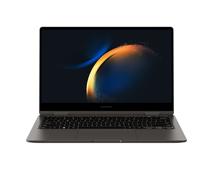 Samsung NP730QFGKA1US: High-Resolution 13-inch Laptop with Smart Security and AI Voice Assistance.