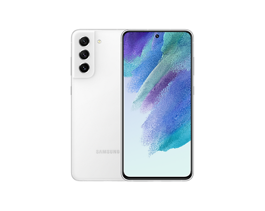 Samsung Galaxy S21 FE 5G SM3G990UZWAXAR - Factory Unlocked, White, 128GB Storage, AI Super Resolution Zoom