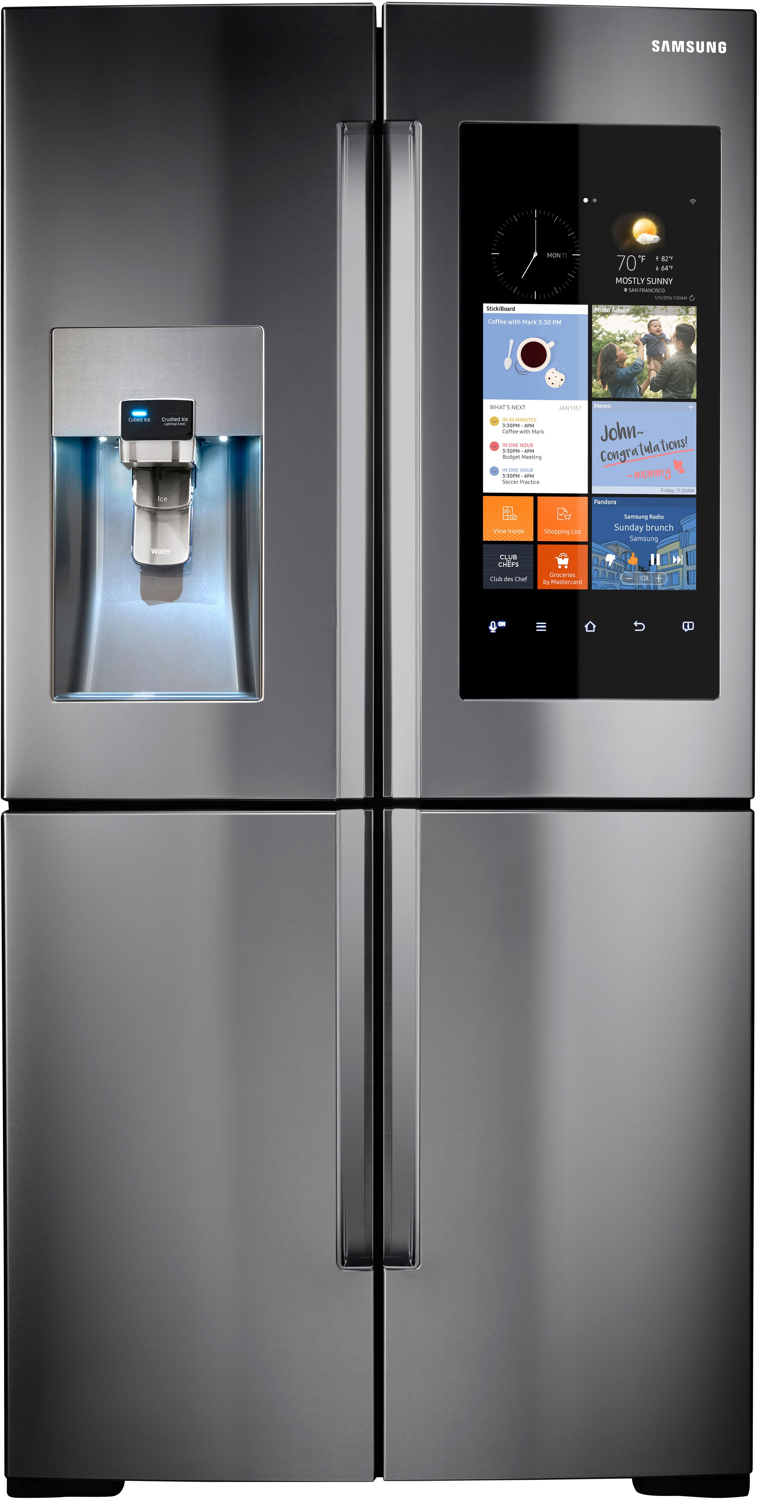 Samsung RF22K9581SR/AA 4-Door Flex Refrigerator With Family Hub