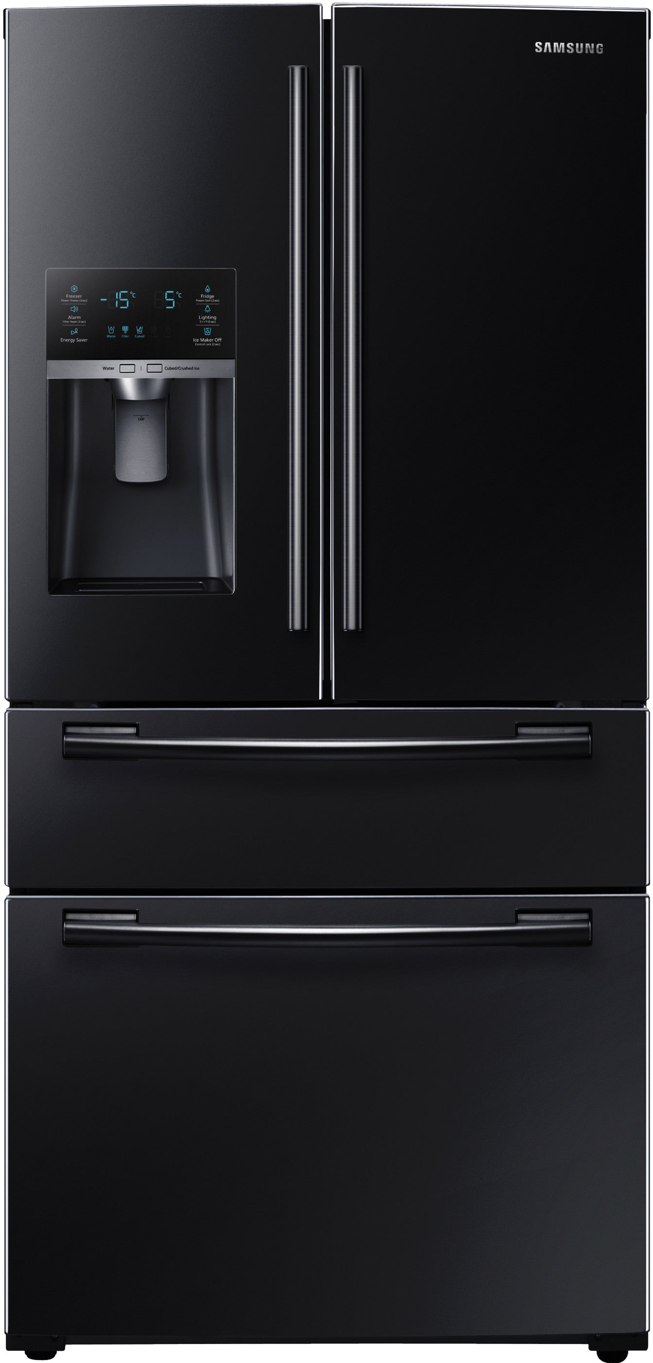 Samsung RF25HMEDBBC/AA 25 Cu. Ft. 4-Door French Door Refrigerator Black