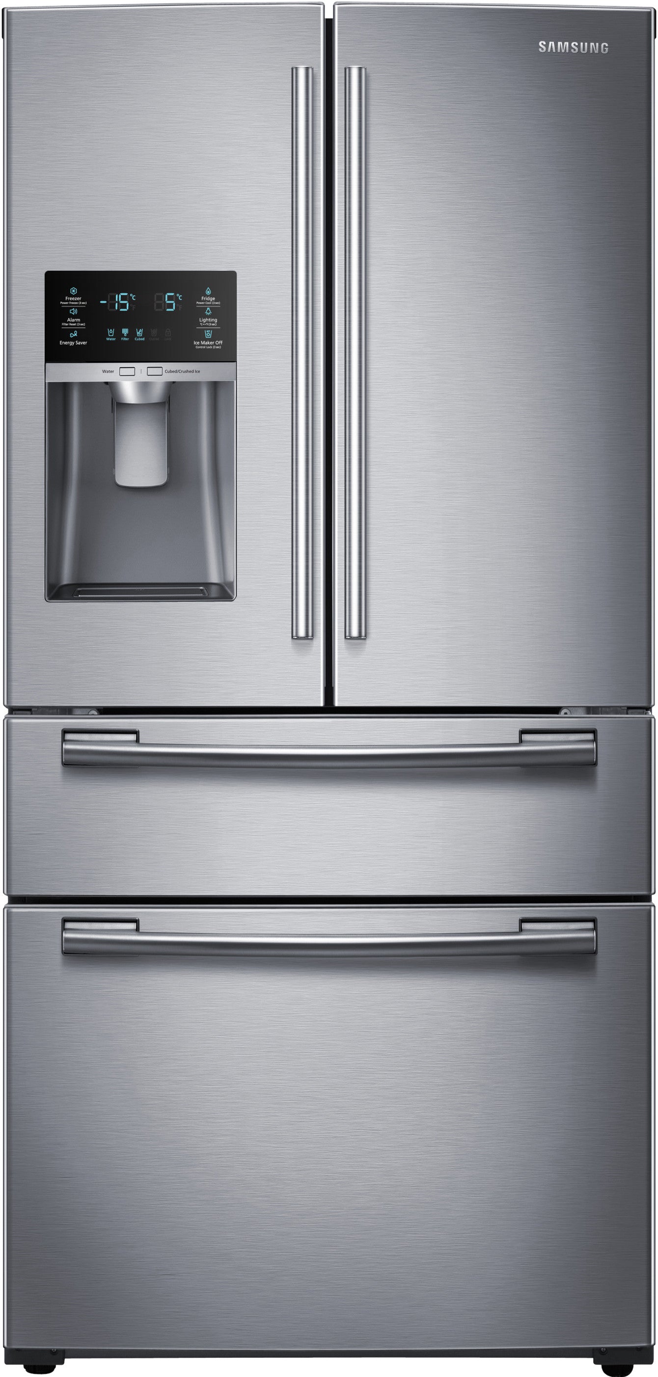 Samsung RF25HMEDBSR/AA 25 Cu. Ft. 4-Door French Door Refrigerator