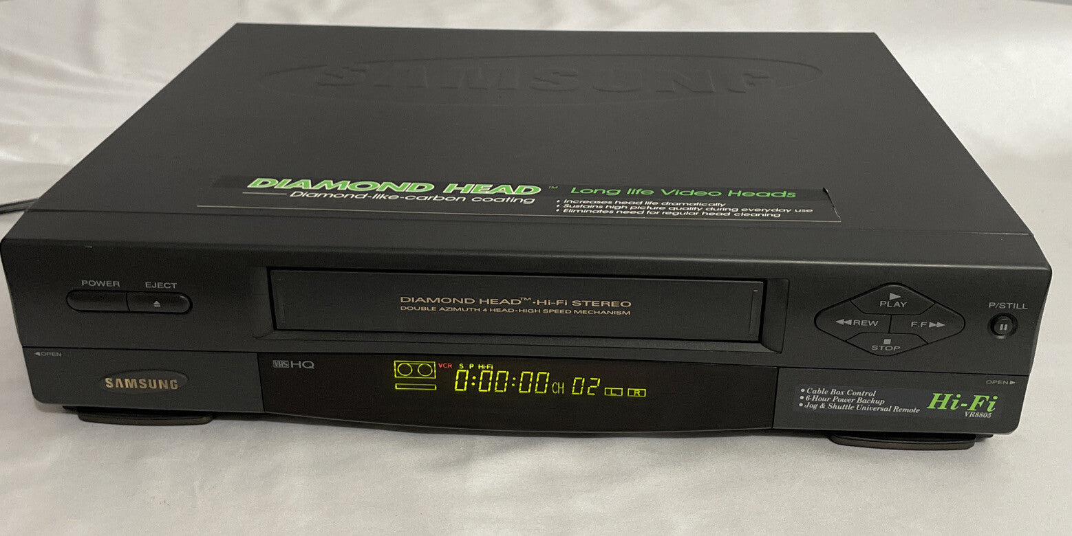 Samsung VR8805 Diamond Head VCR VHS HQ High Speed Recorder/Player