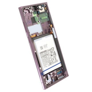 Samsung Mobile Galaxy S22 Ultra Display Unit Complete with Frame (Burgundy) - GH82-27487B