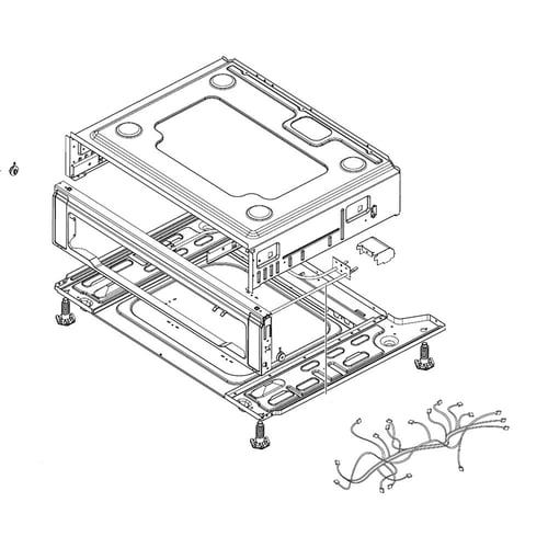 Samsung DG94-01264A Range Storage Drawer Frame Assembly - Samsung Parts USA