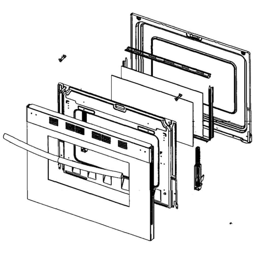 Samsung DG94-01335C Range Oven Door Assembly (White) - Samsung Parts USA