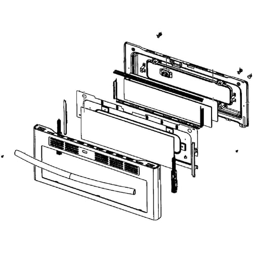Samsung DG94-01395A Range Upper Oven Door Assembly - Samsung Parts USA