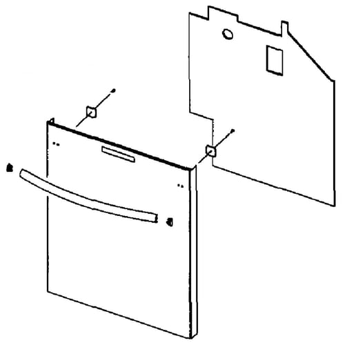 Samsung DD97-00203A Dishwasher Door Outer Panel Assembly - Samsung Parts USA