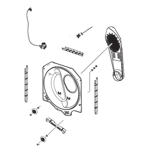 Samsung DC97-15001S Dryer Bulkhead Assembly - Samsung Parts USA