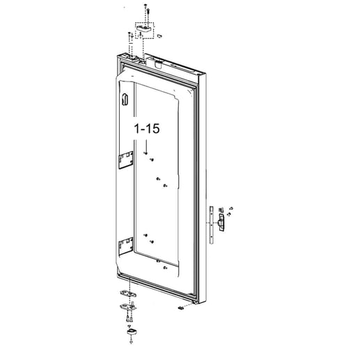 Samsung DA91-04487G Refrigerator Door Assembly (Black) - Samsung Parts USA