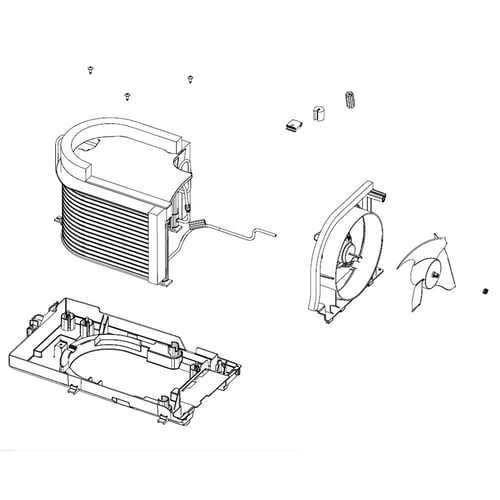 Samsung DA97-13784B Refrigerator Condenser Coil And Fan Motor Assembly - Samsung Parts USA