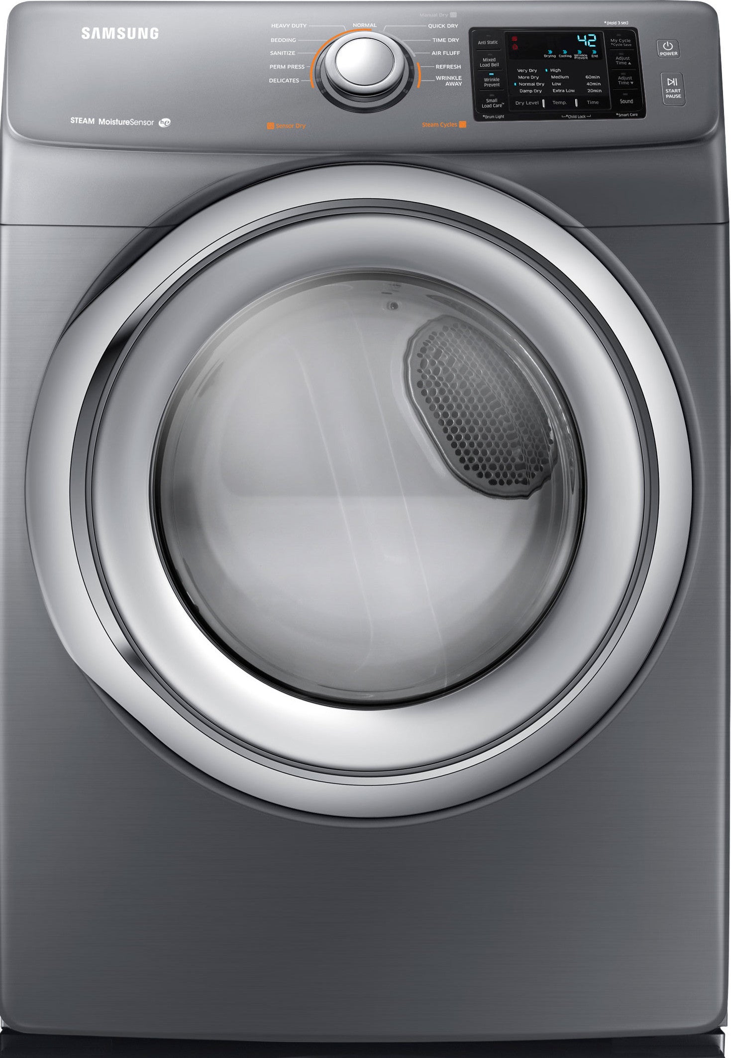 Samsung DV42H5200EP/AC 7.5 Cu. Ft. 11-Cycle Electric Dryer With Steam - Platinum - Samsung Parts USA