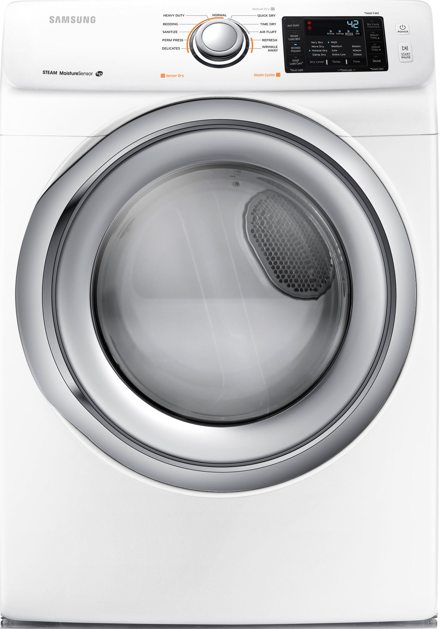 Samsung DV42H5200EW/AC 7.5 Cu. Ft. 11-Cycle Electric Dryer With Steam - White - Samsung Parts USA