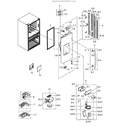 Samsung DA91-04324A Refrigerator Door Assembly, Left - Samsung Parts USA